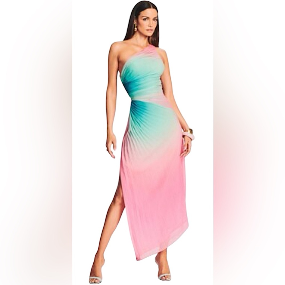 New Rococco Sand  Ombre One-Shoulder Dress